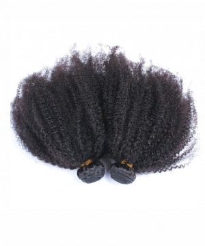 Afro Kinky Curly Virgin Hair Weave Double Weft Human Hair 2 Bundles