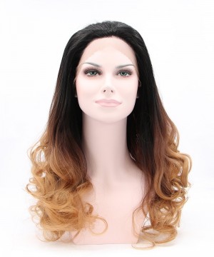 Dark Brown Ombre Synthetic Wig With For Black Women