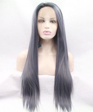 Grey Color Fashionable Synthetic Wig