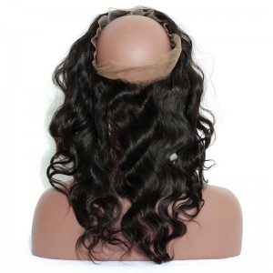 Pre Plucked Body Wave 360 Lace Frontal Closure With Baby Hair Free Part