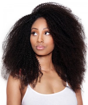 Msbuy Afro curly Silk Top Lace Wigs Natural Scalp Afro Kinky Curly Full Lace Wigs For Black Women With Baby Hair 