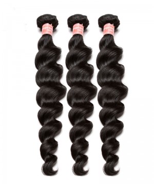 Peruvian Loose Wave non remy Human Hair Extension 3Pcs 100% Hair Weave Bundles 100g Hair Weft Hair Vendors