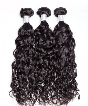 Malaysion Virgin Hair 3 Pcs Water Wave Bundles Cutile Kept Remy Hair Weaves