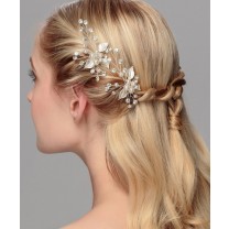  1PCS Pearl Rhinestone Hair plug wedding bride headdress handmade jewelry small hairpin wedding hair accessories for headdress 