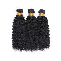 3B 3C Deep Curly Weave Human Virgin Hair Weave Bundles Double Weft Human Hair Extensions 3 Bundles