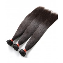 100% Human Hair 3 Pcs Straight Bundles Natural Black Brazilian Virgin Hair 