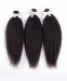 Peruvian Virgin Hair Kinky Straight 100% Unprocessed Human Virgin Hair Weave 3 Bundles 