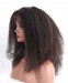 Lace Front Human Hair Wigs Kinky Curly 120% Density Natural Black Color
