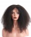 Lace Front Human Hair Wigs Kinky Curly 120% Density Natural Black Color