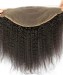 13X6 Lace Frontal Closure With Baby Hair Kinky Straight Brazilian Remy Hair Natural Black