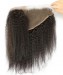 13X6 Lace Frontal Closure With Baby Hair Kinky Straight Brazilian Remy Hair Natural Black