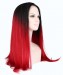 1B/Red Ombre Women Fashion Synthetic Wig 