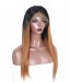 Rihanna Hair Style #1B/30 Ombre Straight Lace Wig