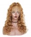Loose Wave Honey Blond Color #27 360 Lace Frontal Wig Pre Plucked With Baby Hair 180% Density