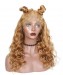 Loose Wave Honey Blond Color #27 360 Lace Frontal Wig Pre Plucked With Baby Hair 180% Density