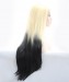 Blonde Root Black Ombre Synthetic Wig 