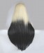 Blonde Root Black Ombre Synthetic Wig 