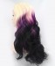 Blonde Purple Ombre Women Fashion Synthetic Wig 