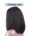 Msbuy Kinky Straight Bob 13x6 Lace Front Human Hair Wigs Yaki Straight Short Bob For Black Women 150% Density