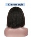Msbuy Kinky Straight Bob 13x6 Lace Front Human Hair Wigs Yaki Straight Short Bob For Black Women 150% Density