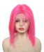 Short Bob Wig Cosplay Colorful Invisible Lace Human Hair Wigs Straight Lace Frontal Wig