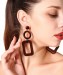 1Pcs European and American accessories style simple fashion fashion street patting lotus women's earring earrings.