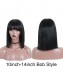 Msbuy Straight 360 Lace Frontal Wig With Bangs Pre Plucked With Baby Hair 150% Lace Bob Human Hair Wigs For Black Women 