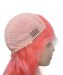 Bright Pink Lace Front Bob Wigs For Black Women Colorful Invisible Lace Human Hair Wigs 