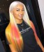 Msbuy Blonde Color #613 Body Wave 360 Lace Frontal Wig For Black Women Straight Wave Pre Plucked With Baby Hair 150% Density 