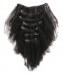 Msbuy Afro Kinky Curly Clip In Human Hair Extensions Brazilian Afro curly Clip Ins 120g/Set For Black Women 