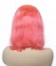 Bright Pink Lace Front Bob Wigs For Black Women Colorful Invisible Lace Human Hair Wigs 