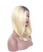 Synthetic Lace Front Wig Straight Short Bob Lace Front Wigs 1B  Blonde Ombre Wigs