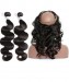 Brazilian Lace Virgin Hair Body Wave 360 Lace Frontal With Bundles  Pre Plucked With Baby Hair