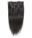 Brazilian Straight Virgin Hair Clip In Human Hair Extensions 7 Pieces/Set Natural Color