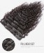 Deep Wave Brazilian Hair Clip In Human Hair Extensions 7 Pieces/Set Natural Color 120g/set