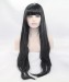 Black Long Straight Wig Synthetic Wig With Bang