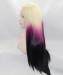 Blonde/Purple Ombre Synthetic Wig