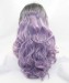 Grey/Light Purple Ombre Synthetic Wig