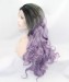 Grey/Light Purple Ombre Synthetic Wig