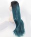 1B/Dark Blue Ombre Synthetic Wig With For Black Women