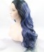 1B/Blue With White Highlight Synthetic Wig For Black Women