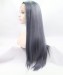 1B/Blue Ombre Long Straight Synthetic Wig