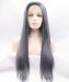 1B/Blue Ombre Long Straight Synthetic Wig