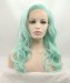 Light Green Wavy Fashionable Synthetic Wig