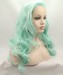 Light Green Wavy Fashionable Synthetic Wig