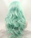 Light Green Wavy Fashionable Synthetic Wig