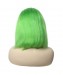 Green Lace Front Wigs For Black Women Colorful Invisible Lace Human Hair Straight Bob Wigs 