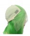 Green Lace Front Wigs For Black Women Colorful Invisible Lace Human Hair Straight Bob Wigs 