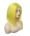 light Yellow Colorful Human Hair Wigs For Black Women For Cosplay Invisible Lace Frontal Wig With Baby Hair 