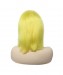 light Yellow Colorful Human Hair Wigs For Black Women For Cosplay Invisible Lace Frontal Wig With Baby Hair 